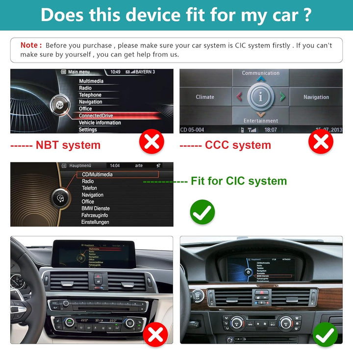 Ninetom 8.9 Zoll Car Radio, CarPlay/Android Auto/Mirrorlink/GPS für BMW CIC 3/5 Series E60 E61 E90 E
