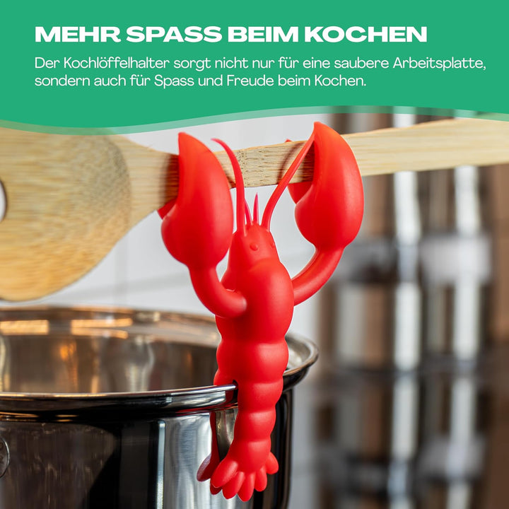 Netrox - Kochlöffelhalter - einfach an Topf befestigen - Hitzebeständig und BPA-Frei - Küchen Gadget