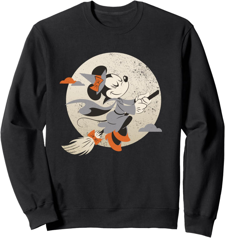 Disney Minnie Mouse Flying Witch Costume Halloween Sweatshirt
