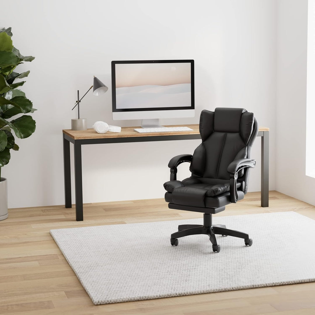 Schreibtischstuhl ergonomisch mit Flexibler Rückenlehne & Kopfstütze - Bequemer Bürostuhl für Schrei