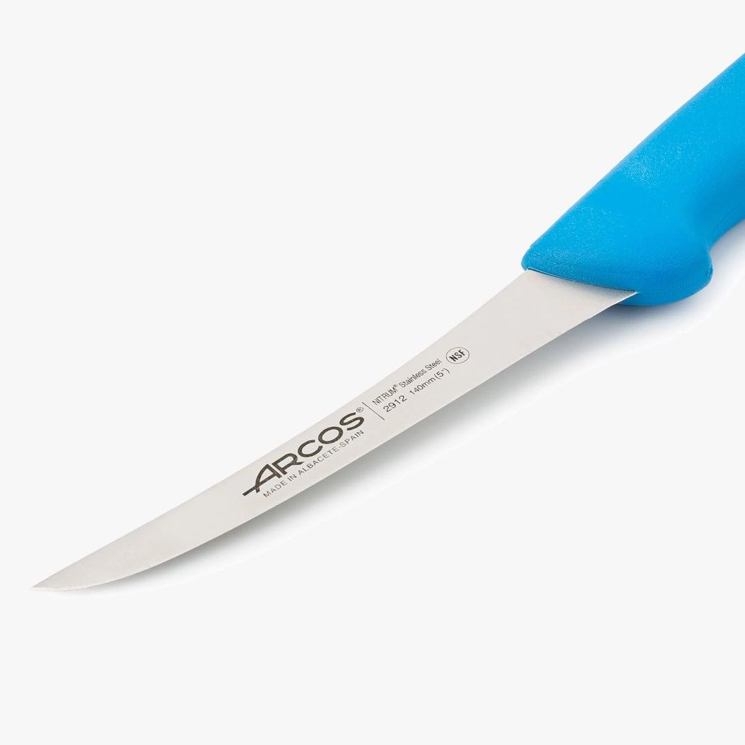 Arcos Messer Entbeiner Curvado Semiflexibel – Edelstahlklinge 140 mm – Polypropylen-Griff Blau – Ide