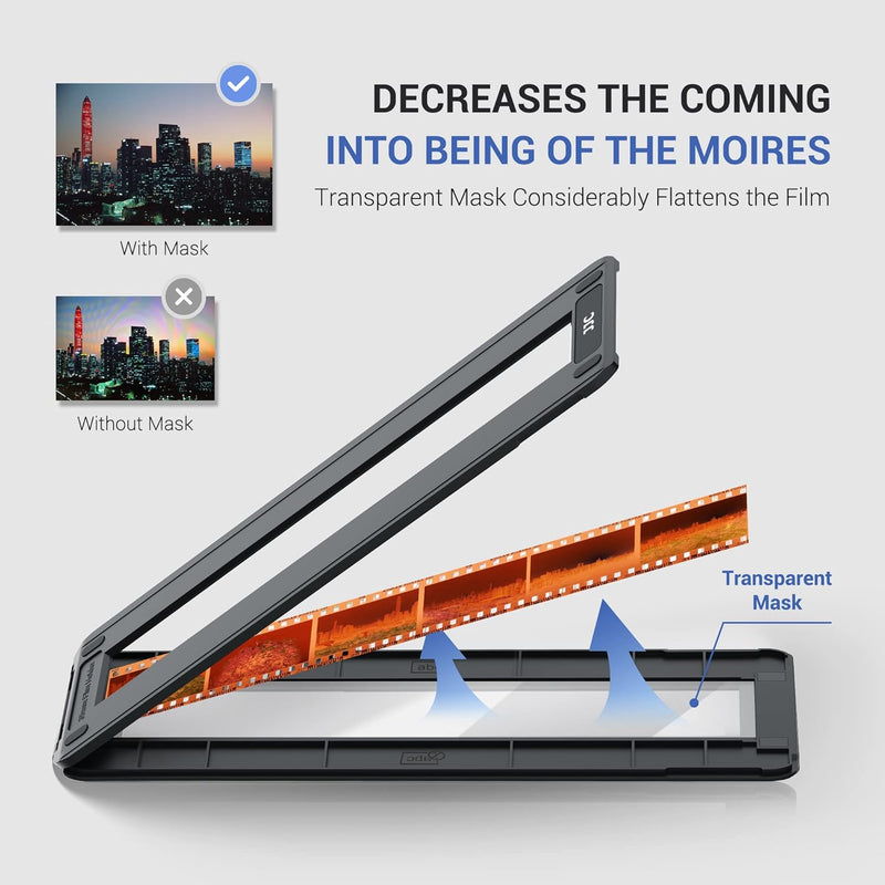 JJC 35mm Filmhalter Negativ Foto Scannen Maske Streifenhalter Abdeckung für Flachbett-Scanner mit Hi