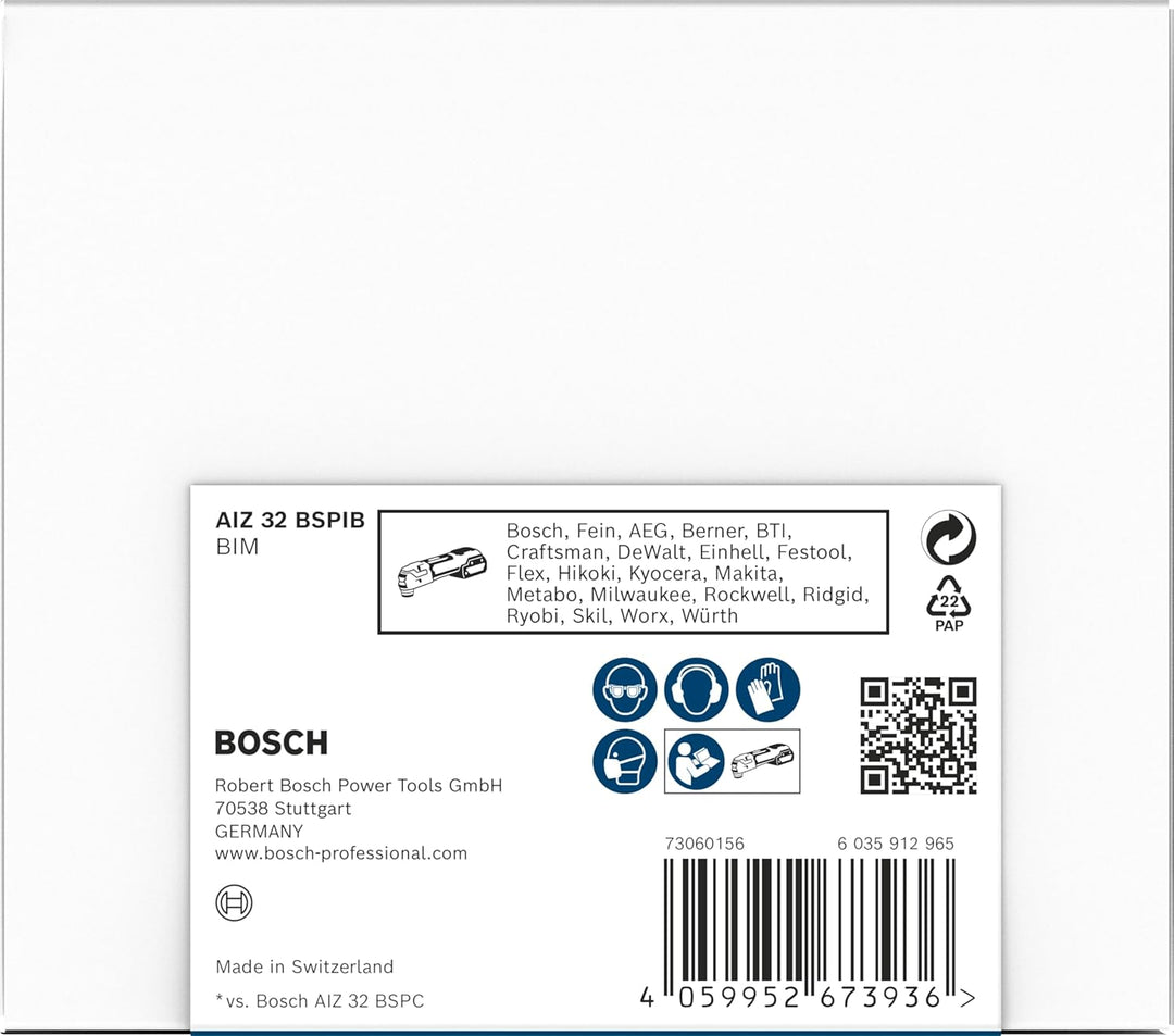 Bosch 50x PRO AIZ 32 BSPIB Tauchsägeblatt (für Hartholz, Kunststoffbeschichtete Platten, Breite 32 m