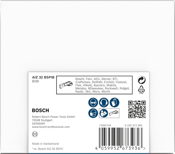 Bosch 50x PRO AIZ 32 BSPIB Tauchsägeblatt (für Hartholz, Kunststoffbeschichtete Platten, Breite 32 m