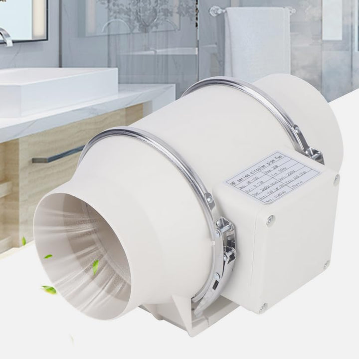Inline Rohrventilator 100mm/150mm/200mm - 220m³/h Reinkupfermotor Abluftventilator Kanalventilator L