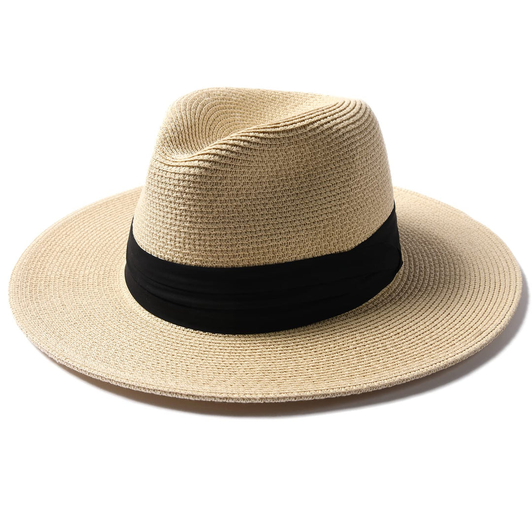 FURTALK Unisex Panamahut Breite Krempe Sonnenhut für Herren und Damen Strandhut UV-Schutz Sommerhut