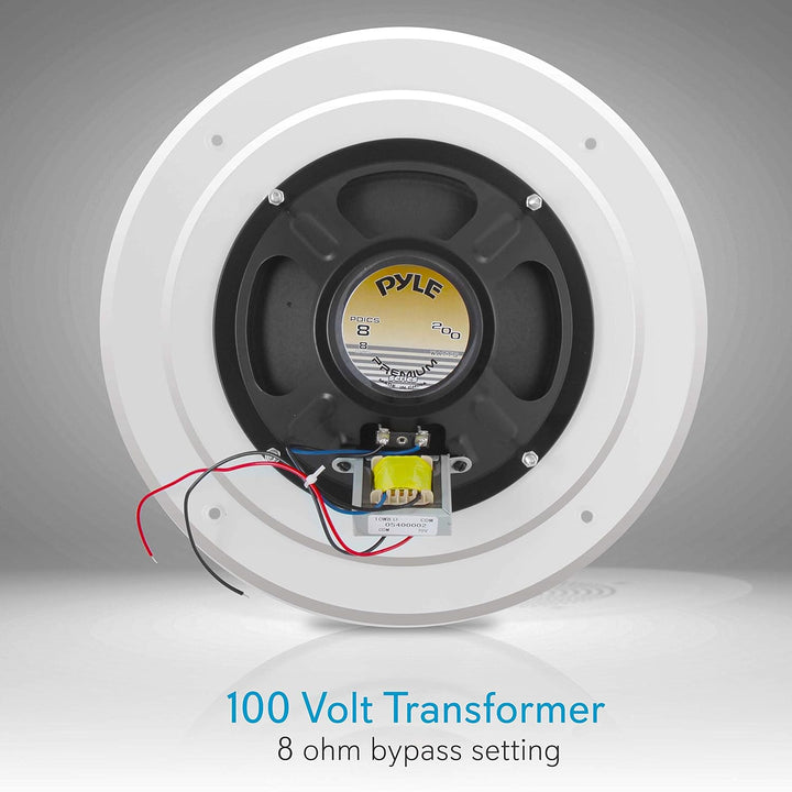 Pyle Home pdics8-Full Range Einbau-Lautsprecher zur Montage an System mit Transformer – Schwarz