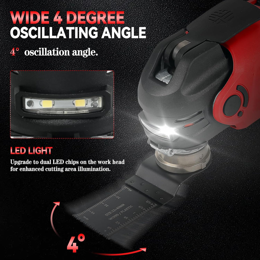 Kabellose oszillierende Multifunktionswerkzeuge kompatibel mit Milwaukee M18 18V Akku, 300 W bürsten