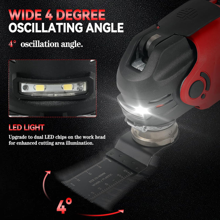 Kabellose oszillierende Multifunktionswerkzeuge kompatibel mit Milwaukee M18 18V Akku, 300 W bürsten