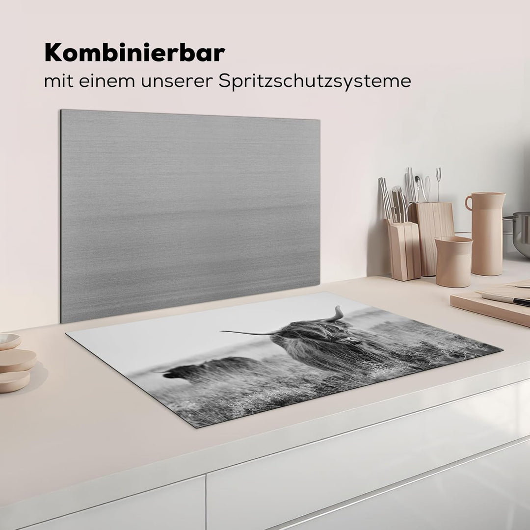 KitchenYeah© Herdabdeckplatte Einteilig Ceranfeld Abdeckplatte Küche Deko Ceranfeldabdeckung Herdabd