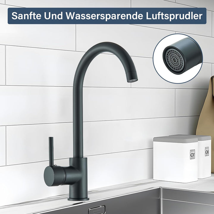 Niederdruck Armatur Küche Schwarz Hevenaov Küchenarmatur Niederdruck 360 ° Drehbare Edelstahl Nieder
