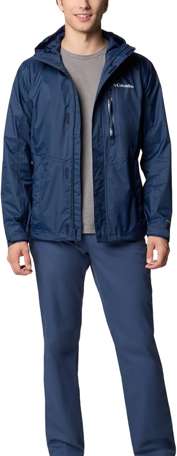 Columbia Pouring Adventure Jacket, Wasserdichte Regenjacke für Herren S Collegiate Navy, S Collegiat