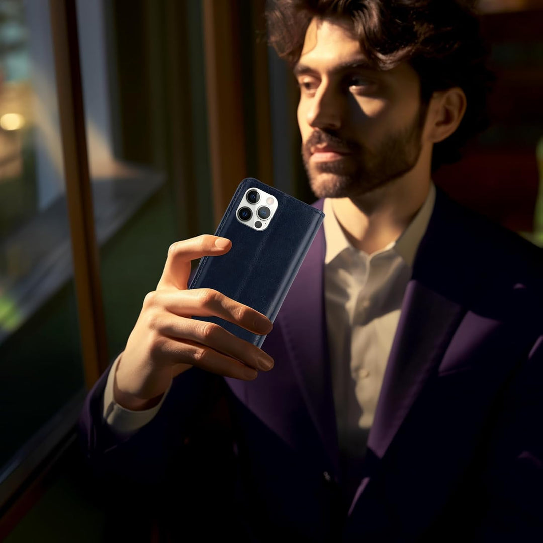 MONASAY Hülle Fit für iPhone 11 Pro Max Handyhülle 6.5 Zoll,[Schutzglas][Kartenfach][Standfunktion][