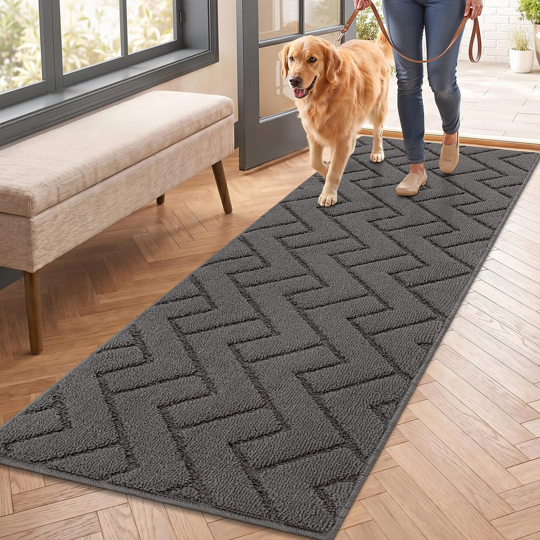 Innen Aussen Fussmatte 50 x 150 cm, Schmutzfangmatte rutschfest Fussmatte Innen Waschbar Eingangstep