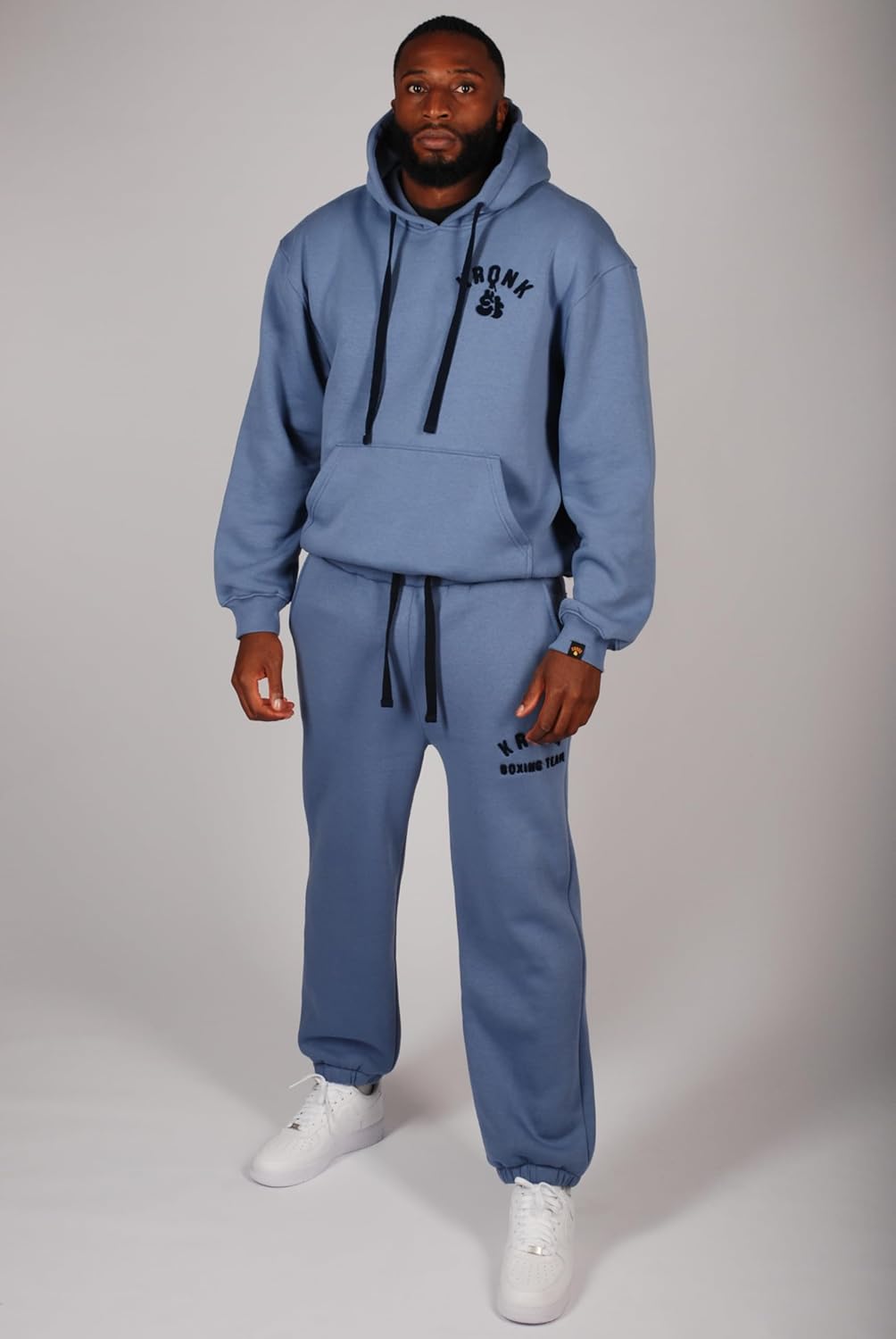 Kronk Detroit Applique Herren Hoodie Regular Fit L Boxteam Steel Blue, L Boxteam Steel Blue