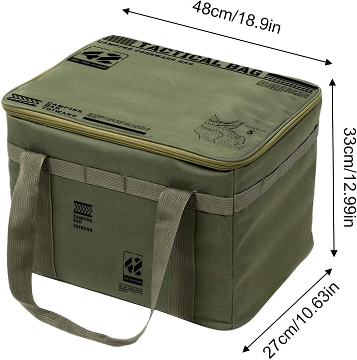 Camping-Aufbewahrungstasche Robust, Wasserdicht, Faltbar, Mehrweg-Pack- und Militärgrün, Militärgrün