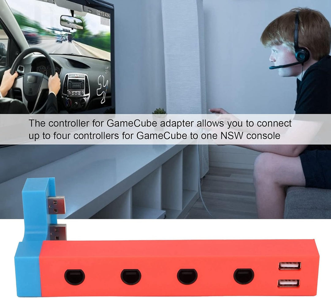 Kabelgebundener Controller-Adapter für, Tragbarer 4-Port-Adapter mit 2 USB-Anschlüssen, Professionel