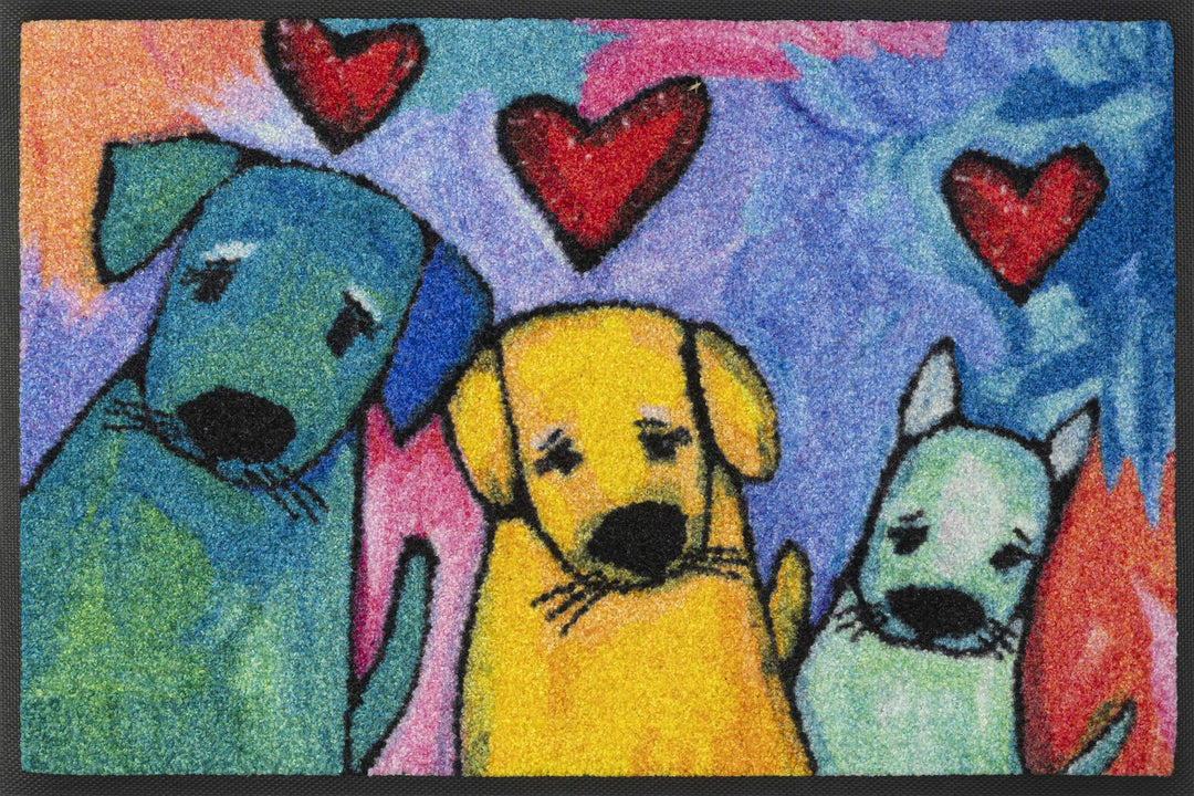wash+dry Fussmatte, Doggies 50x75 cm, innen und aussen, waschbar 50x75 cm Mehrfarbig, 50x75 cm Mehrf