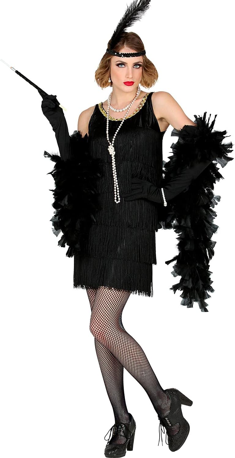 W WIDMANN MILANO Party Fashion - Kostüm 20er Jahre Charleston Flapper, Fransenkleid, Faschingskostüm