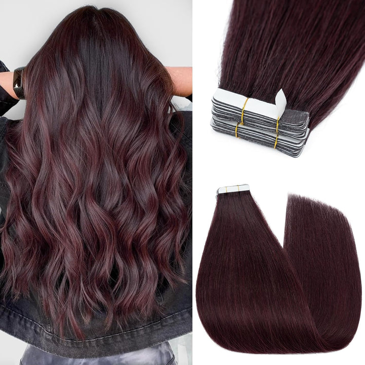 Tape Extensions Echthaar 10stk, Remy Tape in Extensions Haarverlängerung, Skin Weft Echthaar Haarext