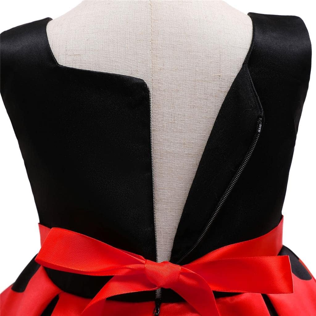 Lito Angels Marienkäfer Ladybug Kleid Kostüm Verkleidung Kleinkind Mädchen Grösse 2-11 Jahre Rot (mi