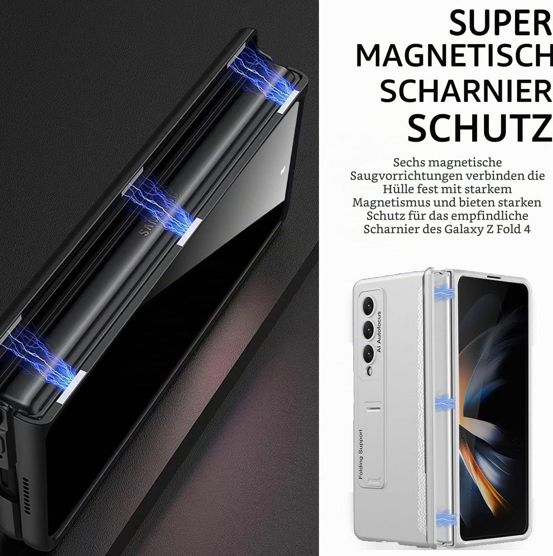 Miimall Kompatibel mit Samsung Galaxy Z Fold 4 Hülle mit Displayschutz Anti-Peeping+Magnetischer Sch