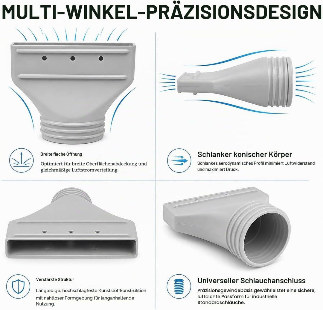 Flachfenster-Klimaanlagen-Flachschlauchadapter, 2 cm Höhe, tragbarer AC-Schlauchverbinder mit 4 sich