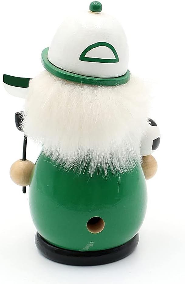 Räuchermann Fussballer mit Strickschal, grün / weiss, ca. 12 cm