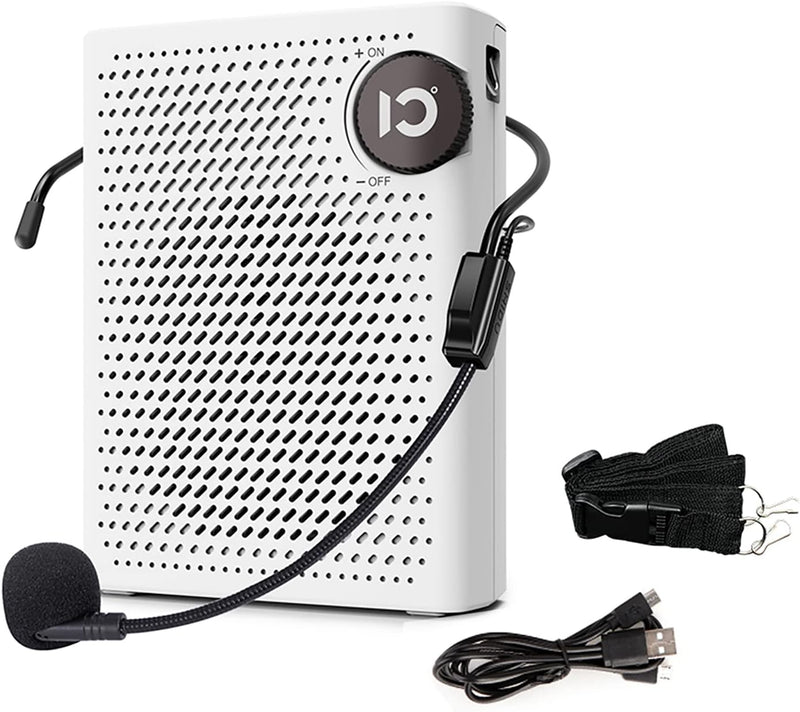 SHIDU Mini-Sprachverstärker, tragbarer wiederaufladbarer Bluetooth-Lautsprecher mit kabelgebundenem