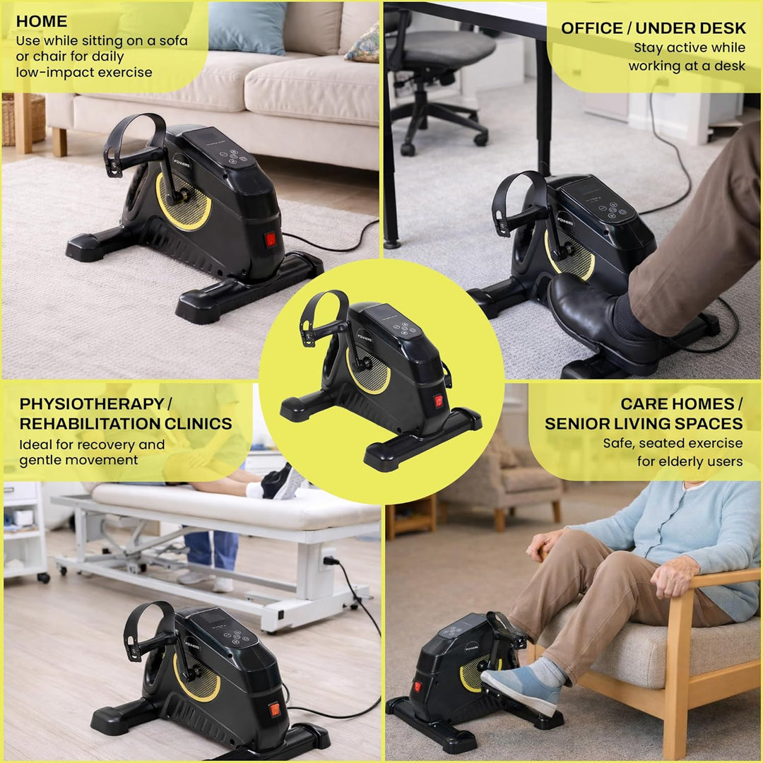 Statische Pedale für ältere Menschen, elektrisches Heimtrainingsgerät mit Digitalanzeige, elektrisch