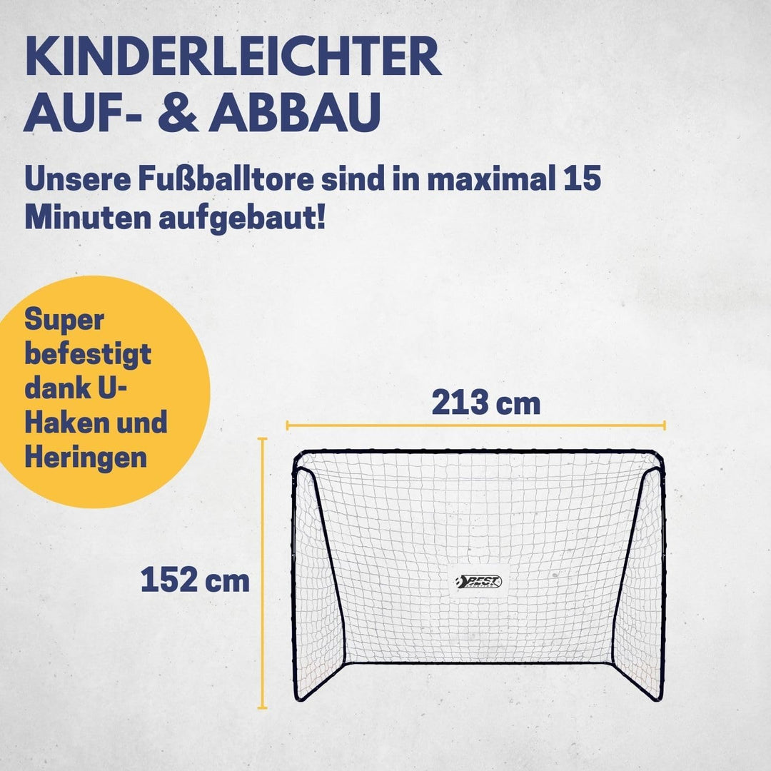 Best Sporting Fussballtor mit Torwand I Fussball Tor 213cm x 152cm I Fussballtor Kinder mit verschie