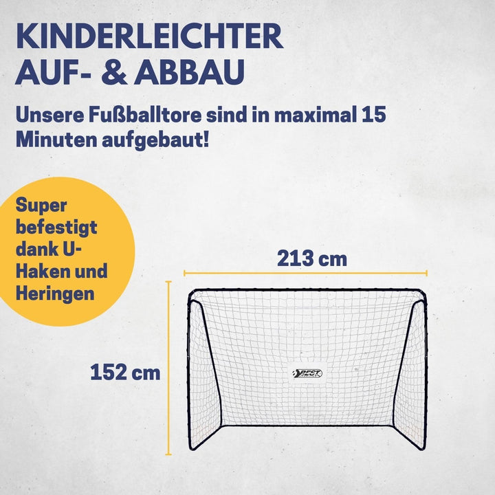Best Sporting Fussballtor mit Torwand I Fussball Tor 213cm x 152cm I Fussballtor Kinder mit verschie
