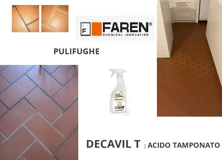 Faren PULITORE ACIDO PER FUGHE DECAVIL T ml. 750 - 12 PZ