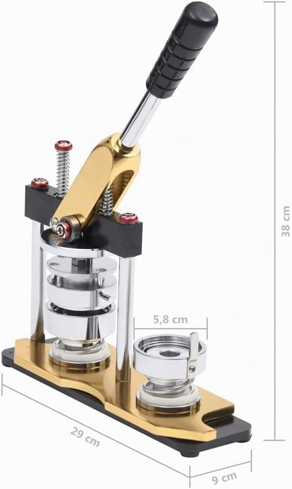 vidaXL Buttonmaschine mit Kreisschneider Drehstanze Handgriff Buttonpresse Button Badge Maker Maschi