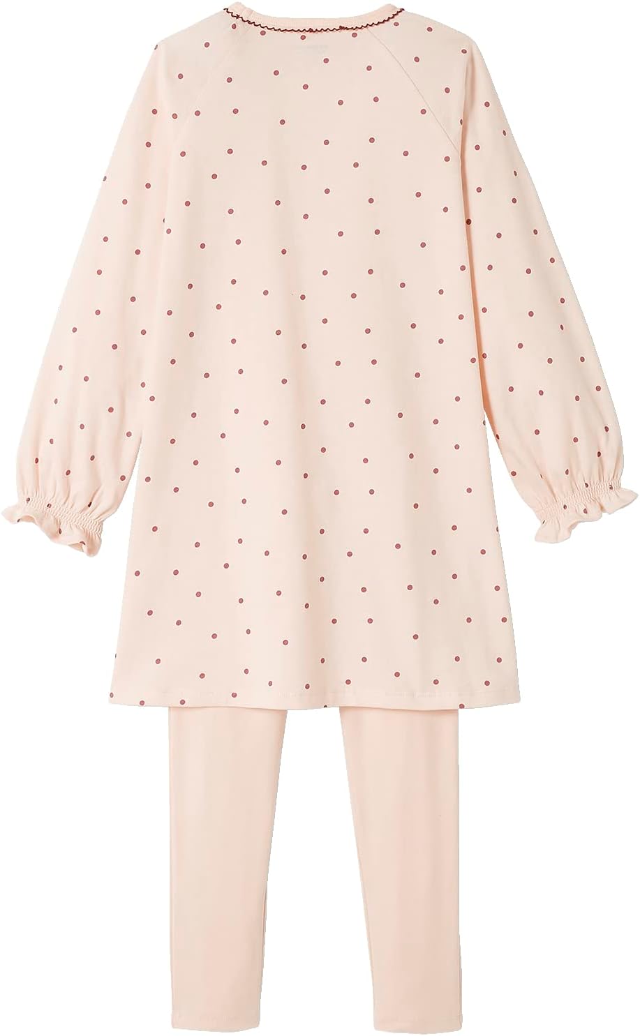 Vertbaudet VERTBAUDET2er-Pack Mädchen Nachthemden mit Leggings, Blumen Pack Rosa/Blau 2 Jahre, Pack