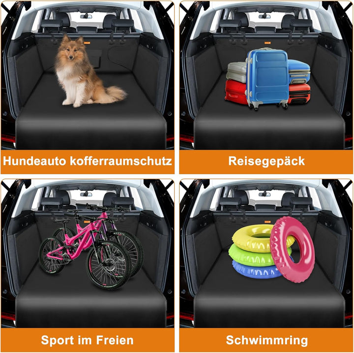 Alfheim Kofferraumschutz Hund - wasserabweisend & pflegeleicht - Universal Ideale Autodecke - Schwar