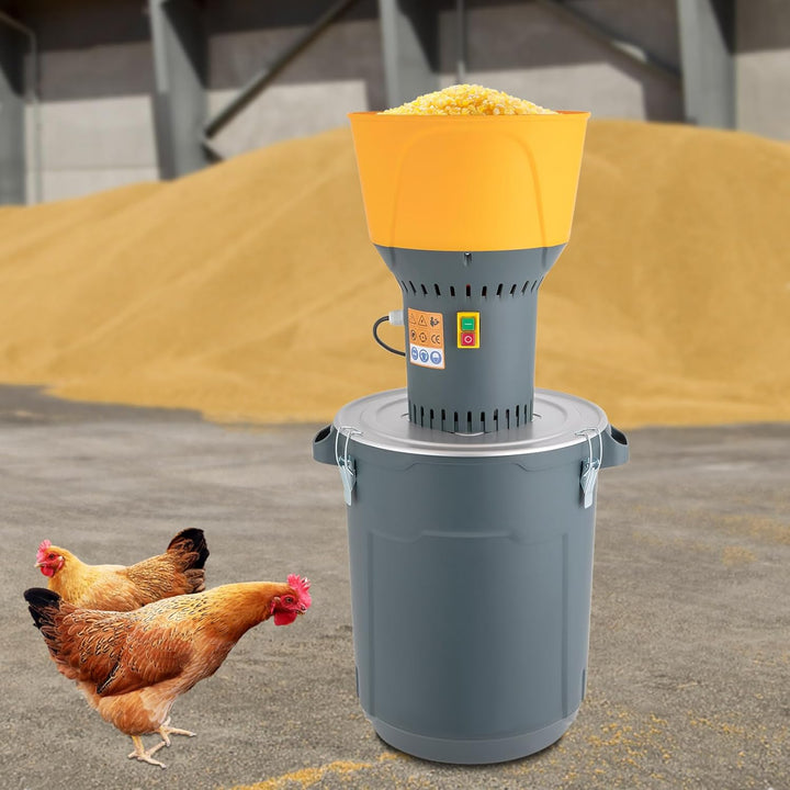 KANBCNG Getreidemühle Elektrisch 1300W Kornmühle Mehlmühle Futtermühle mit 5 Lochsiebe(2/3/4/6/8mm)