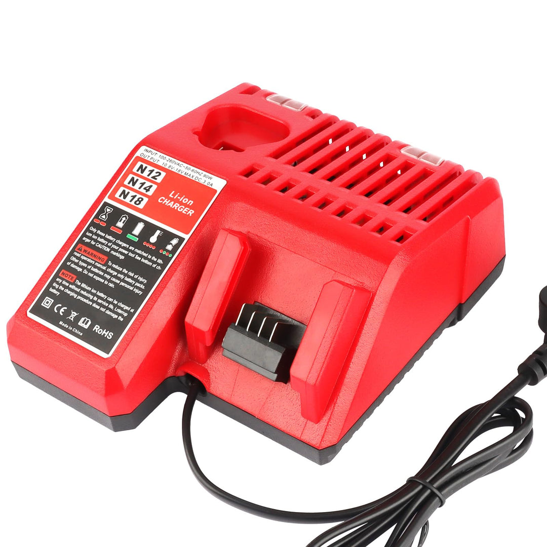 Waitley M12 & M18 Ladegerät für Milwaukee M18 M12 akku