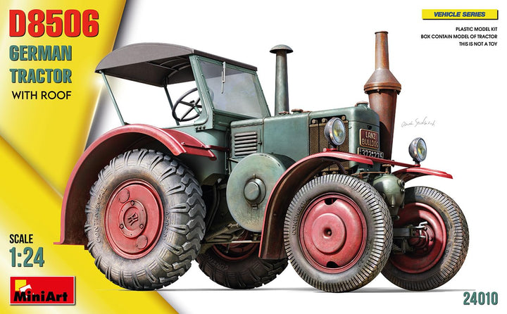 Mini Art 24010 1:24 Dt. Traktor D8506 m. Kabinendach - originalgetreue Nachbildung, Modellbau, Plast