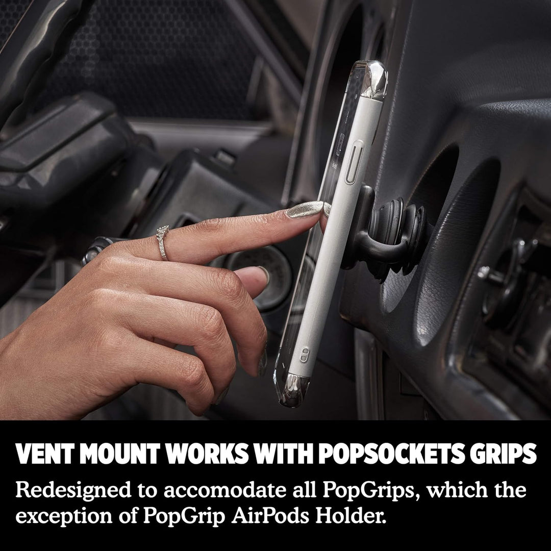 PopSockets: PopMount 2 Nicht Haftender Hände-Frei Auto-Lüftungshalterung für Smartphones und Tablets