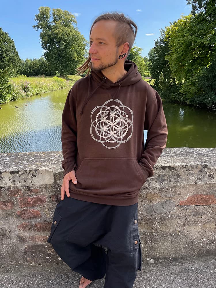 Seed of Life Hoodie braun (S), S
