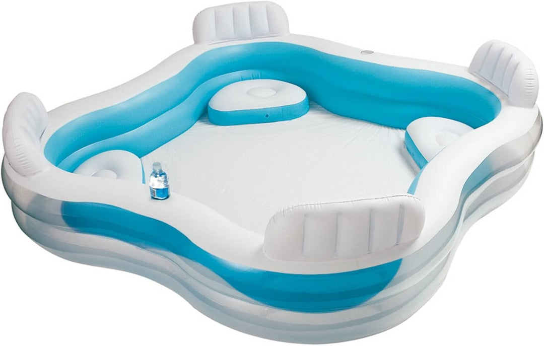 INTEX Luxus Familienpool - Pool Lounge - 229 x 229 x 66 cm - Swimmingpool für Garten