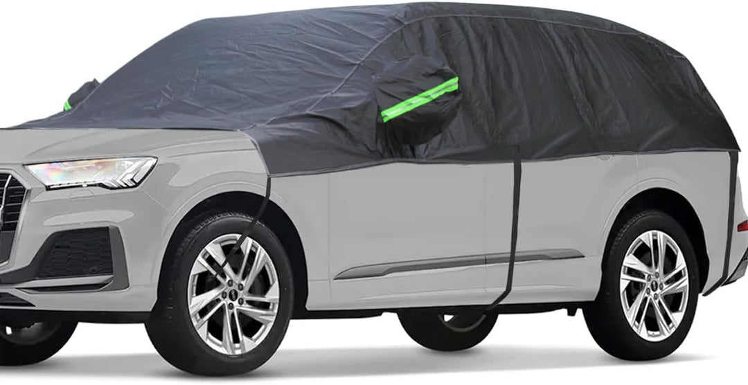 BEXITA Halbgarage Auto Abdeckplane Wasserdicht Outdoor Winter Verdickter Stoff mit Baumwolle gefütte