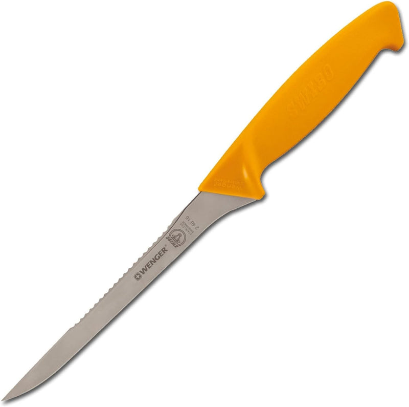 Victorinox Küchenmesser Swibo Fischmesser Normaler Schliff Flexschmal 16cm, 16cm