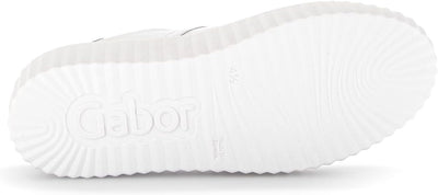 Gabor Damen Low-Top Sneaker, Frauen Halbschuhe,Wechselfussbett 39 EU Weiss, 39 EU Weiss