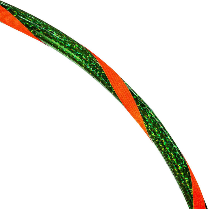 Funny Kinder Hula Hoop Reifen mit Hologramm-Muster Ø60cm Hologramm-Grün-Orange, Ø60cm Hologramm-Grün