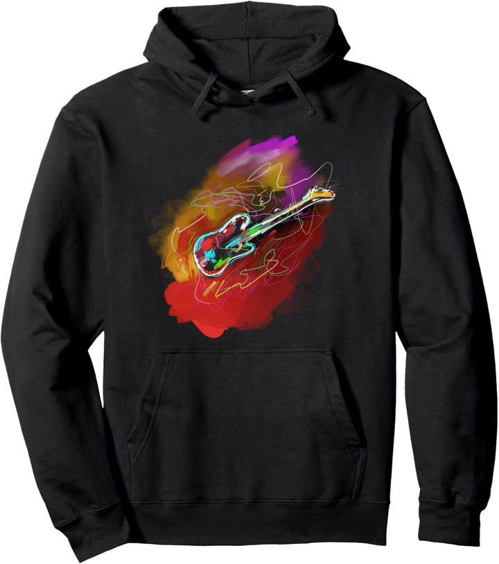 Gitarristen Musiker Retro Vintage Pullover Hoodie