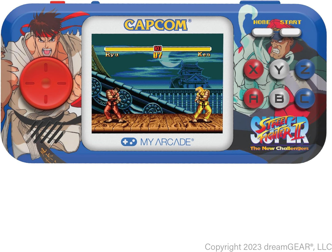 My Arcade Super Street Fighter II Pocket Player Pro tragbares Gaming-System (2 Spiele in 1)