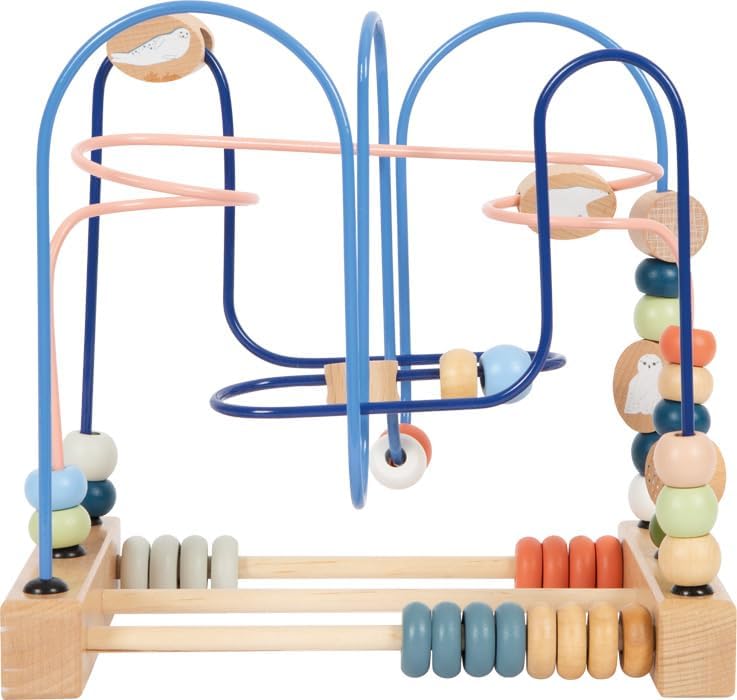 Small Foot Motorikschleife „Arctic“ aus FSC® 100%-zertifiziertem Holz, Motorikspielzeug für Kinder a