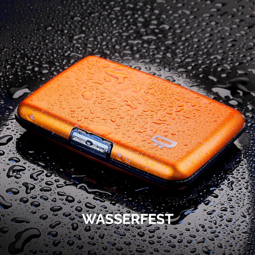 ÖGON -DESIGNS- Aluminium Kartenetui, RFID-Schutz vor Betrug und Entmagnetisierung, Kompakte Geldbörs